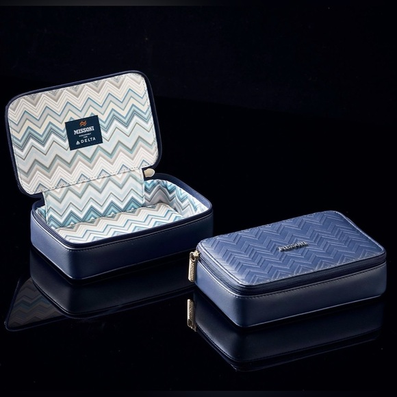 Missoni For Delta Travel /Toiletry Case/Bag Exclusive 2024 Release In Navy Blue - Picture 2 of 16